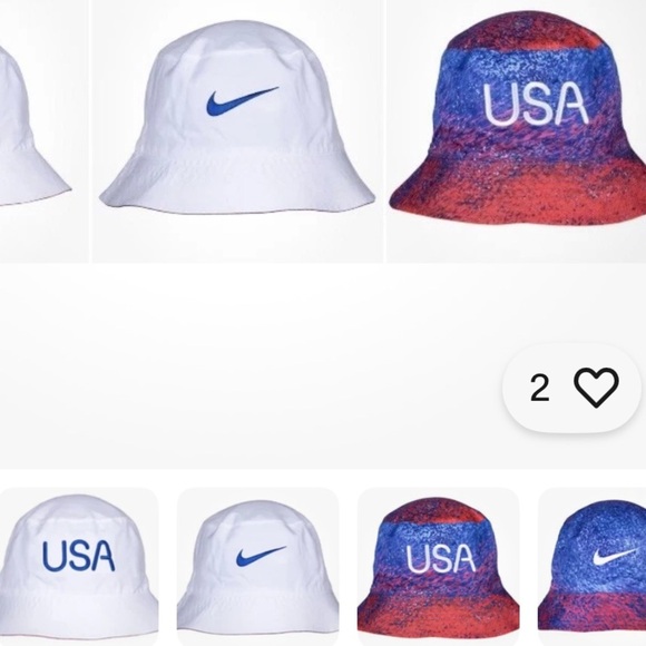 Nike Reversible Blue Red White Dynamic USA bucket Y2K Hat adult one size - Picture 1 of 8